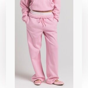 SKIMS Cotton Fleece Straight Leg Pant | Halite | Size XXS
